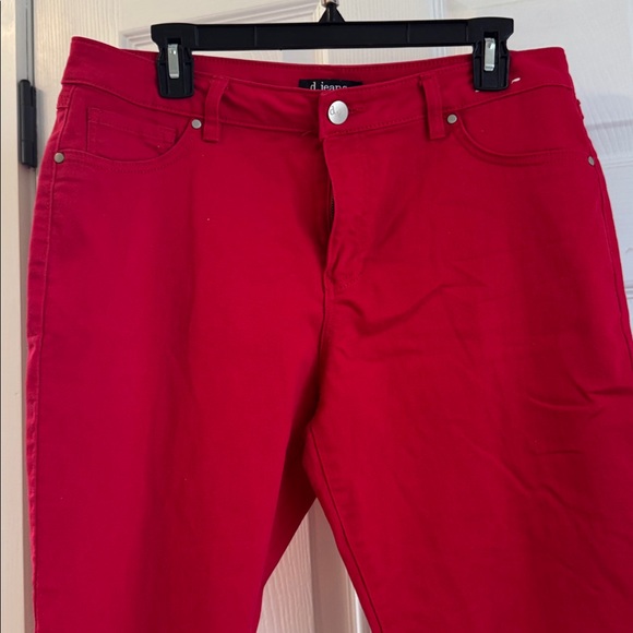 d. jeans Vibrant Red Trousers - Picture 2 of 8